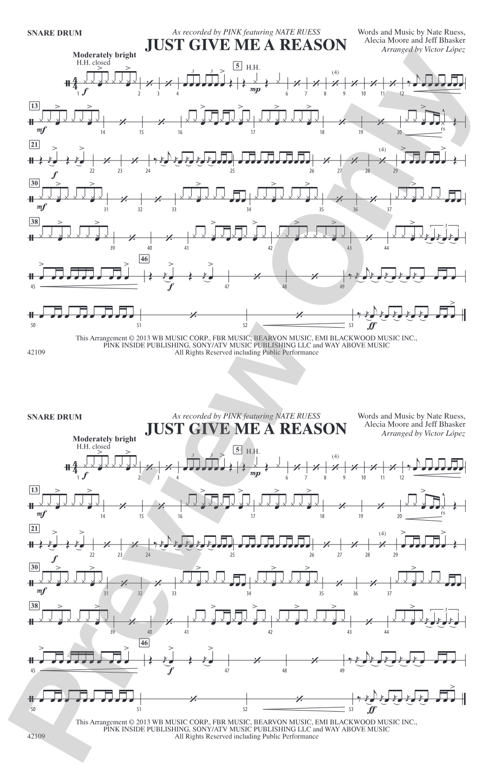 Just Give Me a Reason: Snare Drum