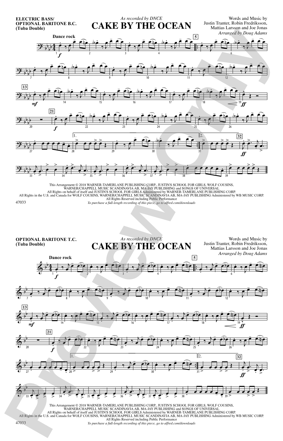 Cake by the Ocean: Electric Bass
