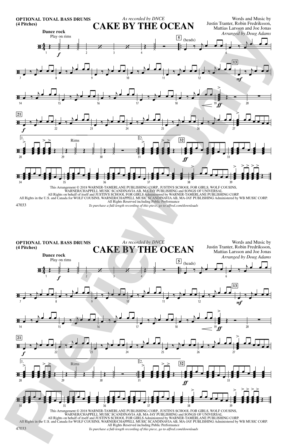 Cake by the Ocean: Tonal Bass Drum