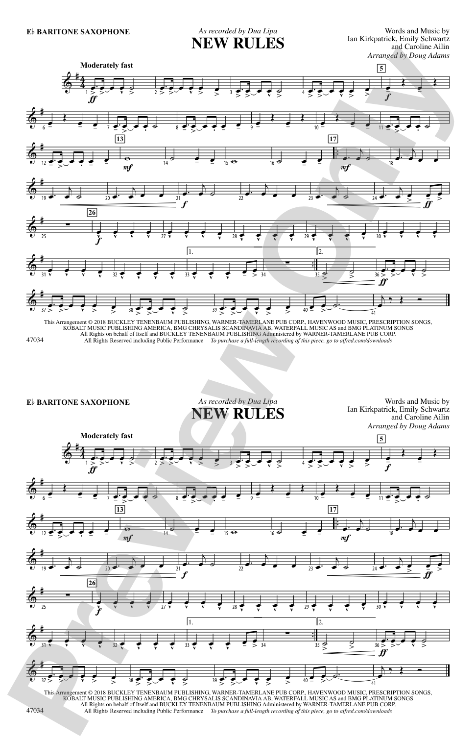 New Rules: E-flat Baritone Saxophone