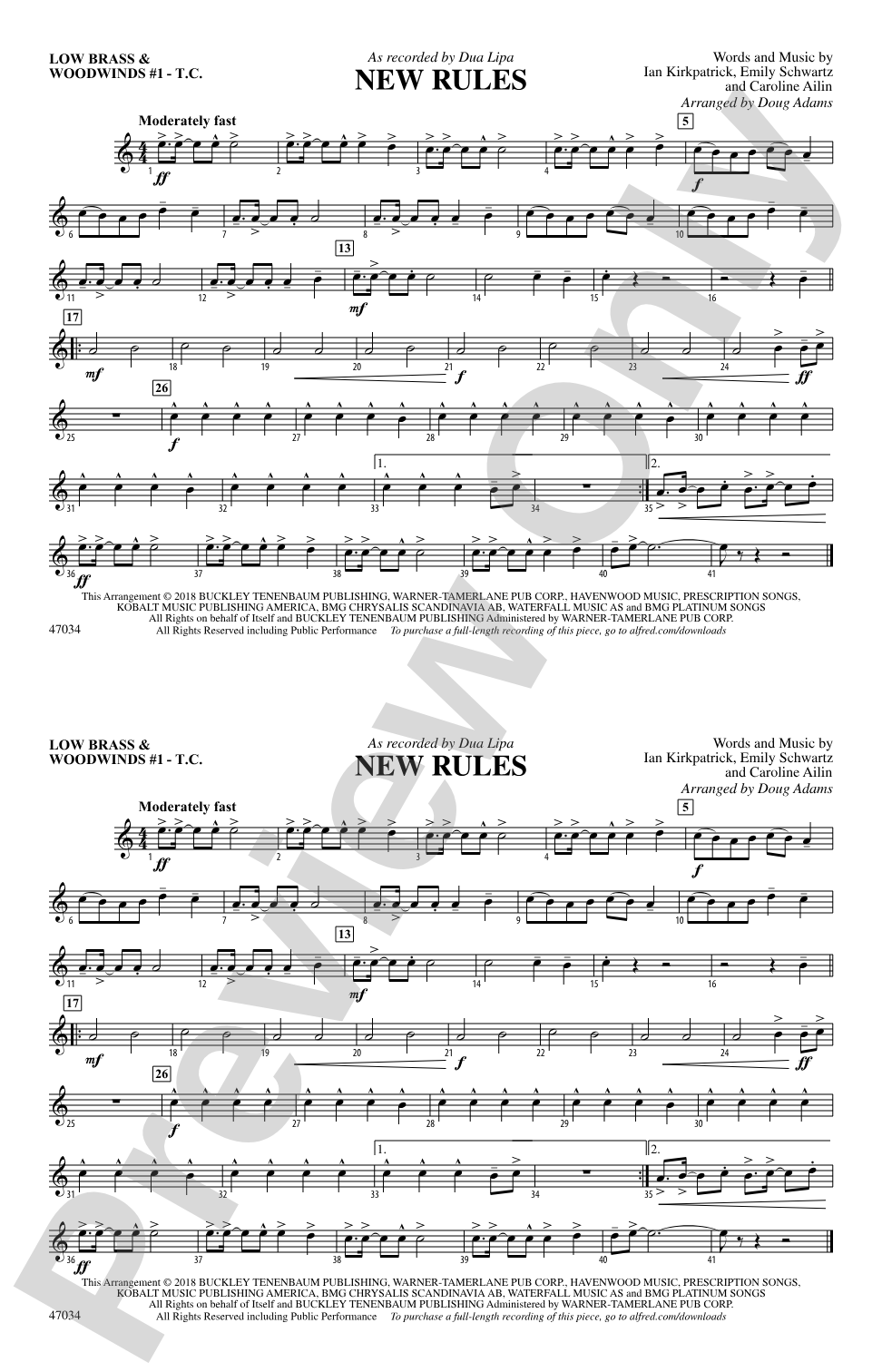 New Rules: Low Brass & Woodwinds #1 - Treble Clef