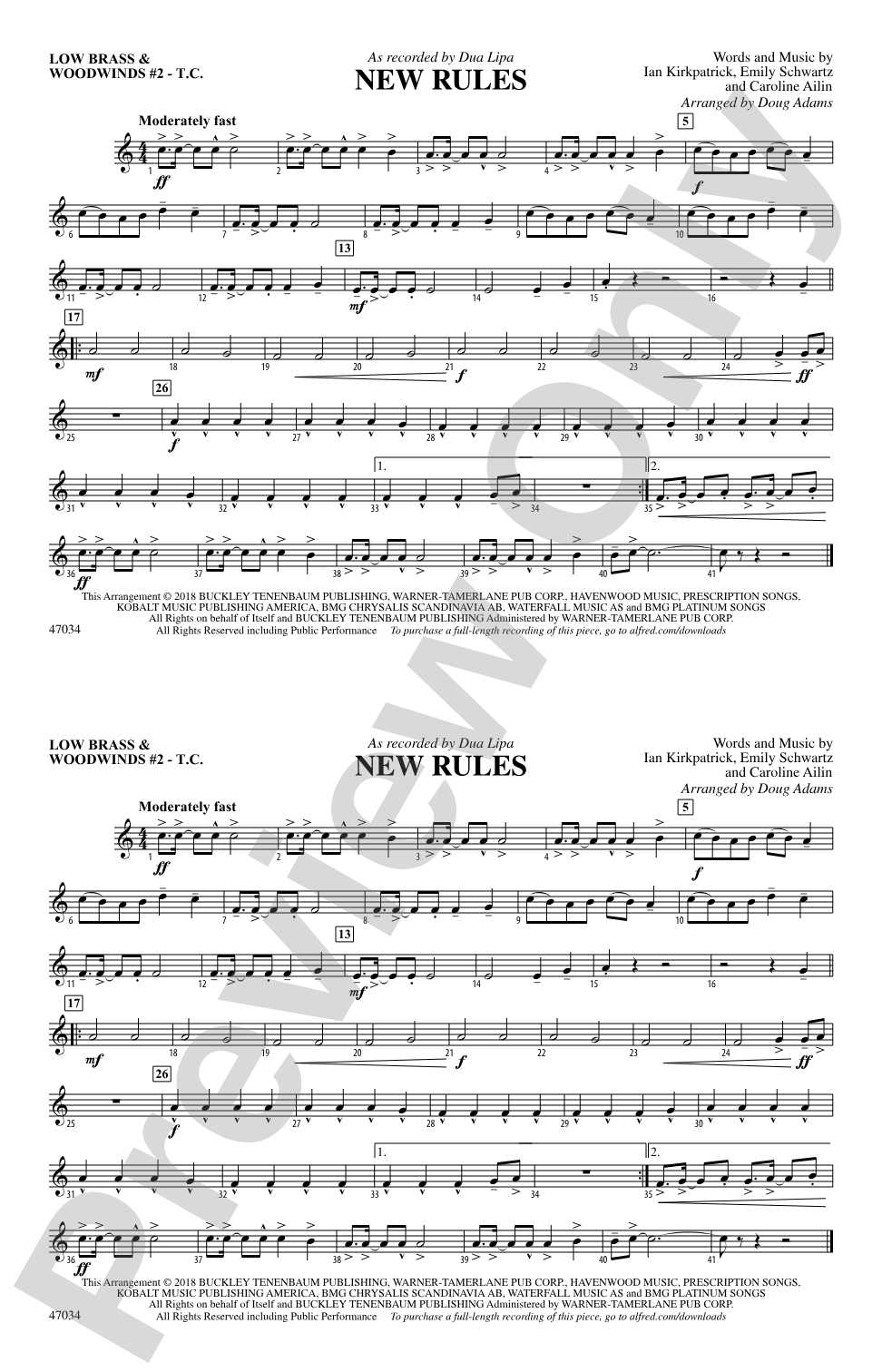 New Rules: Low Brass & Woodwinds #2 - Treble Clef