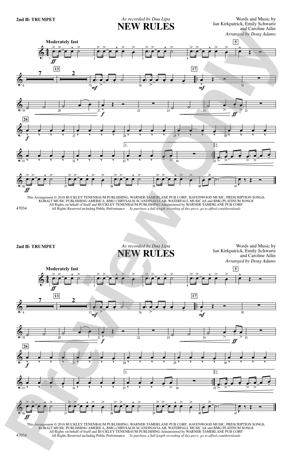 New Rules: 2nd B-flat Trumpet