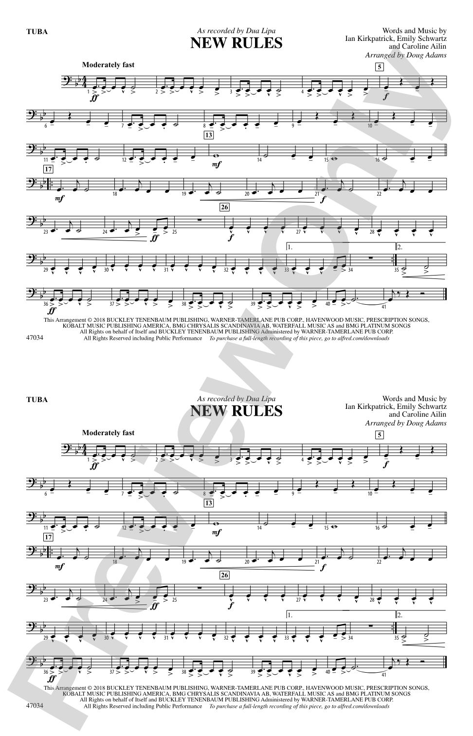 New Rules: Tuba