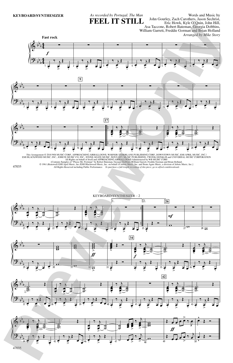 Feel It Still: Piano Accompaniment