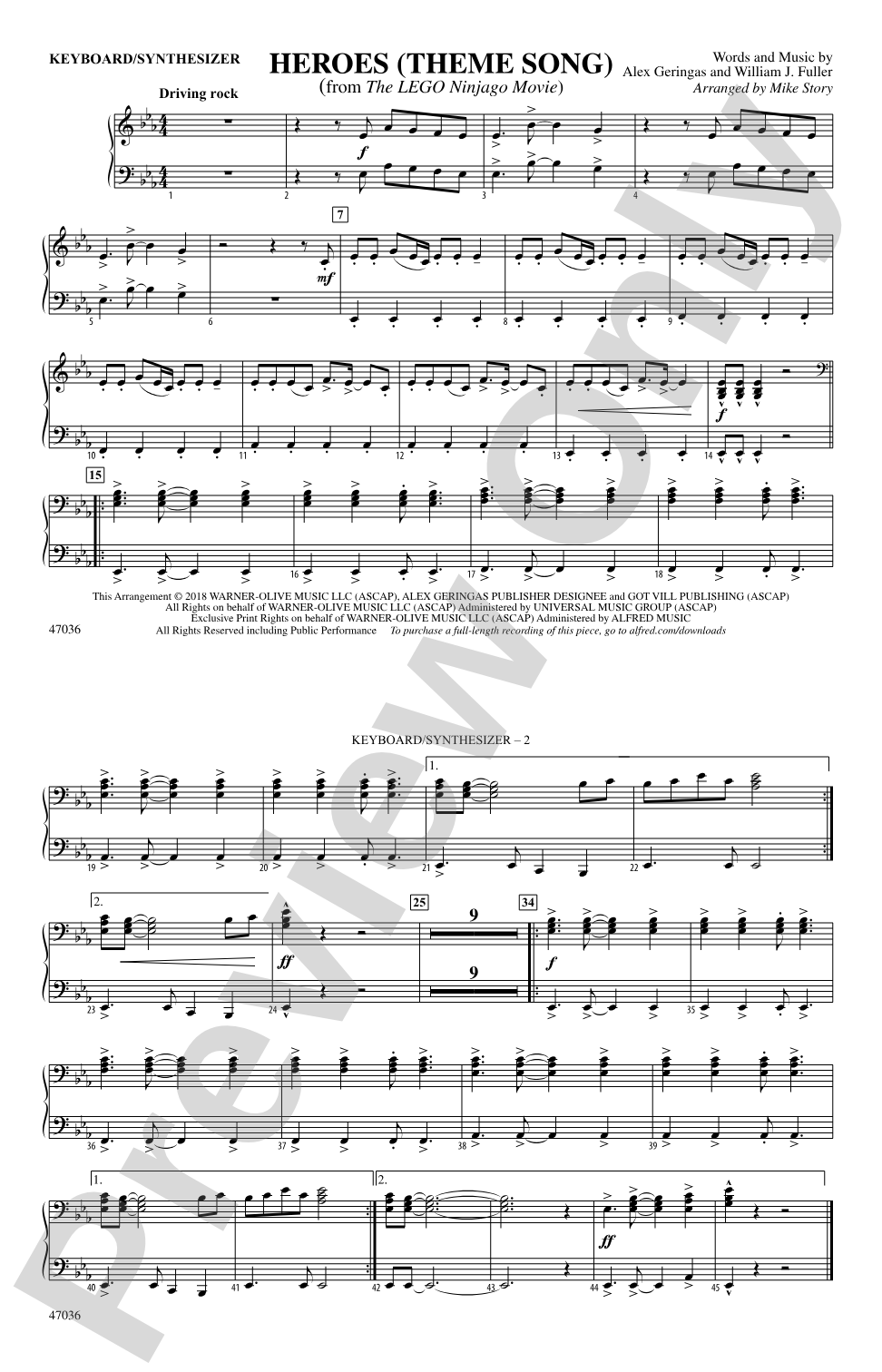 Heroes (Theme Song): Piano Accompaniment