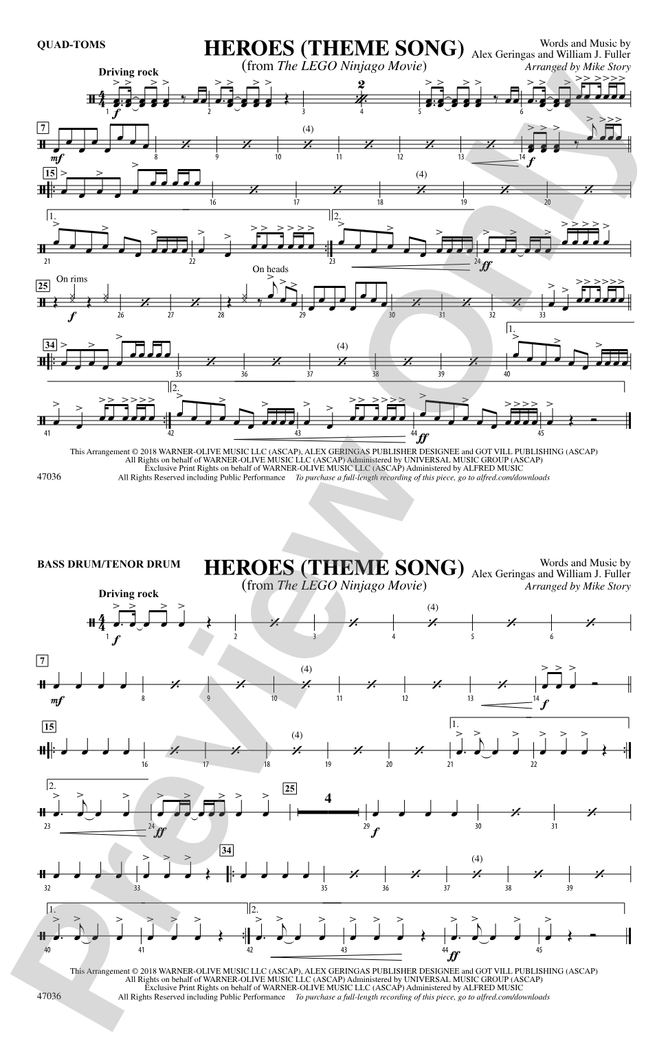 Heroes (Theme Song): Quad-Toms