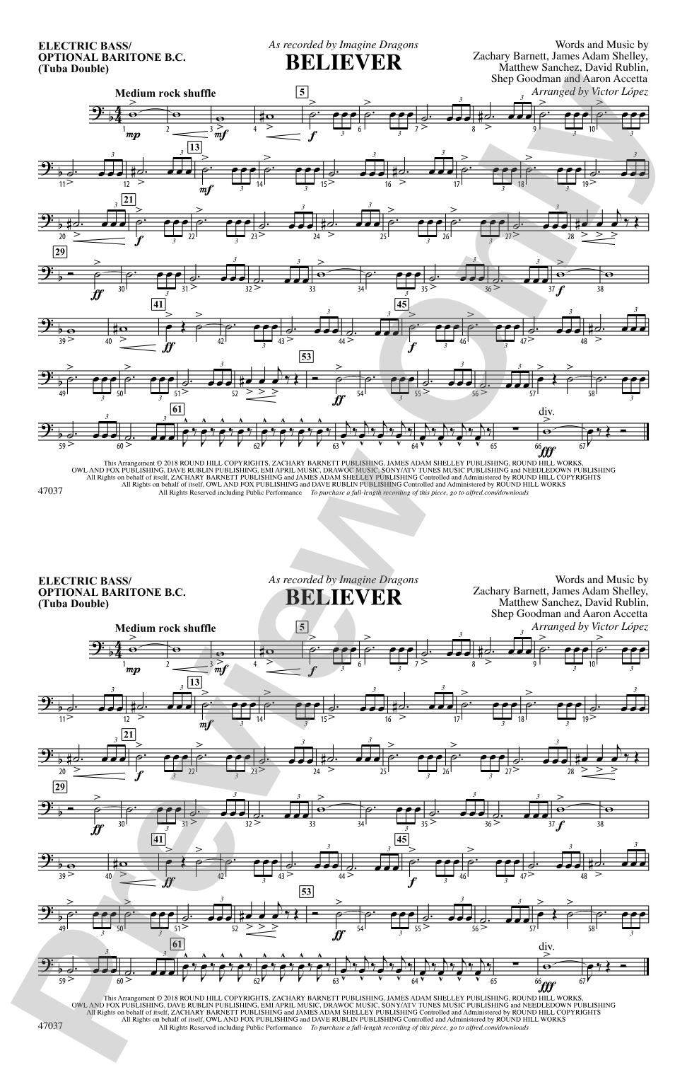 Believer: Electric Bass