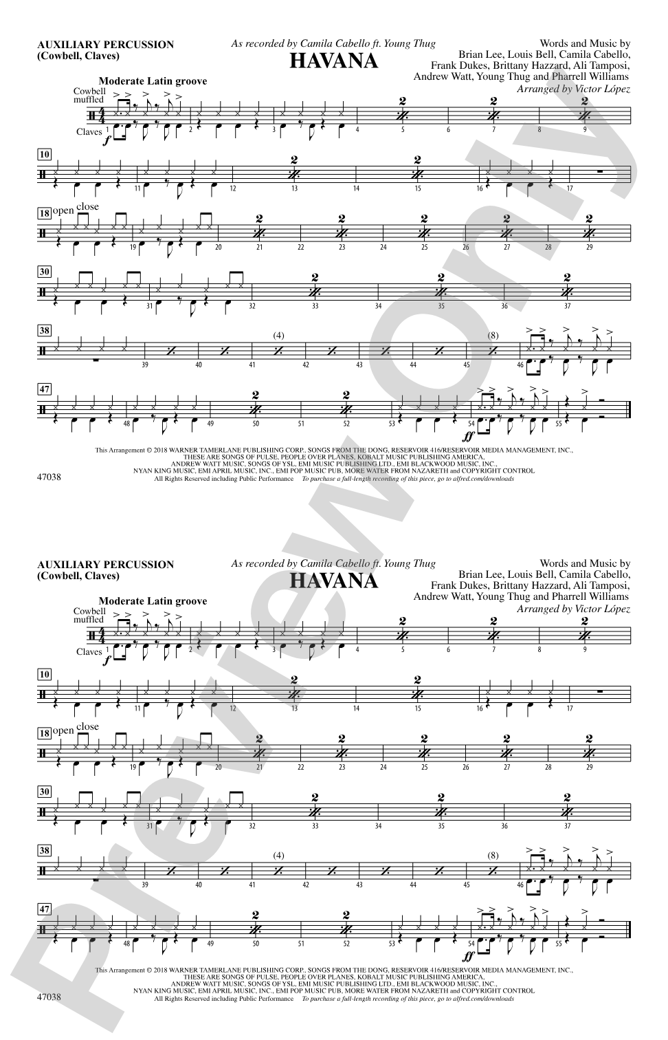 Havana: Auxiliary Percussion