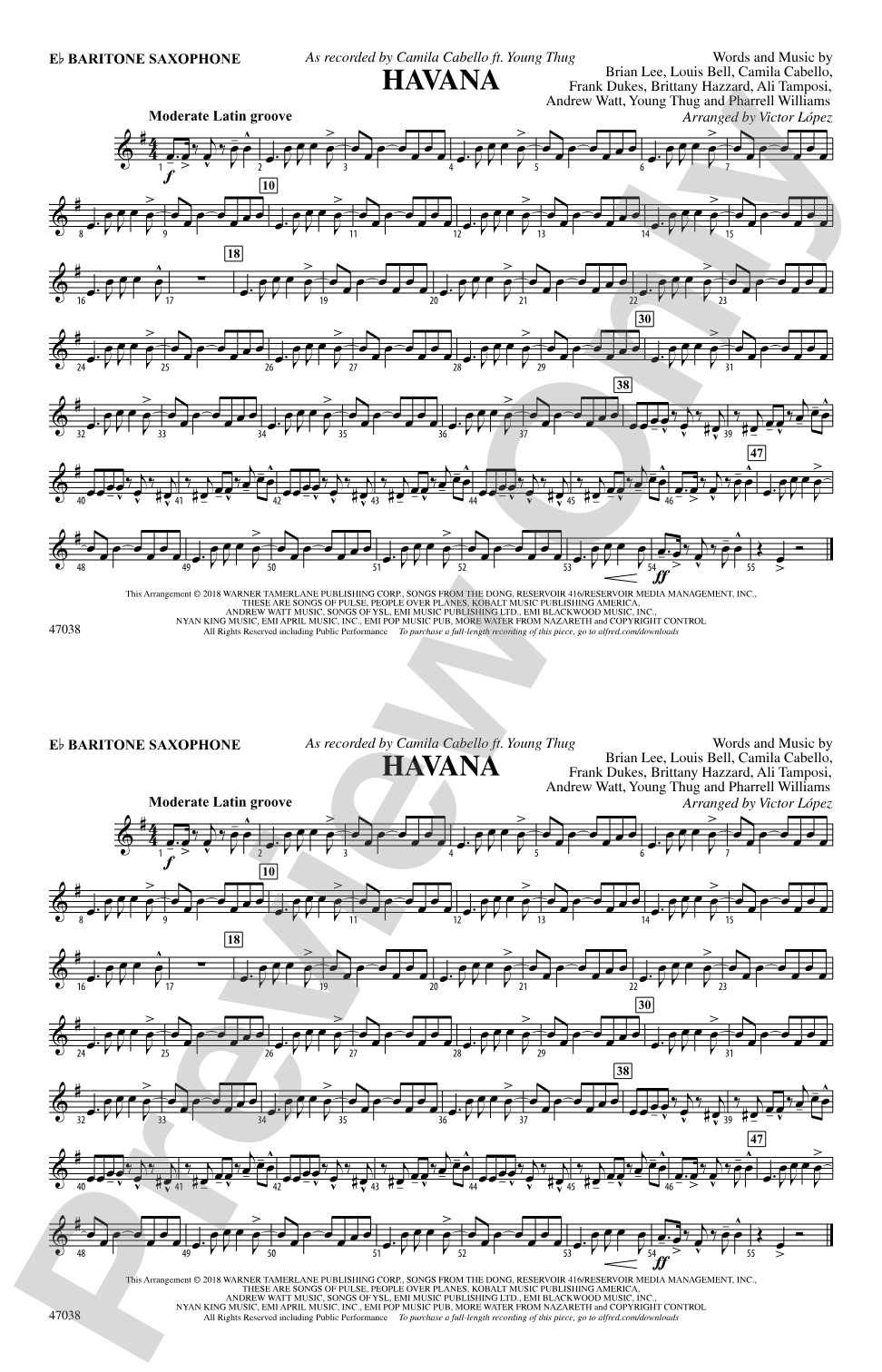 Havana: E-flat Baritone Saxophone