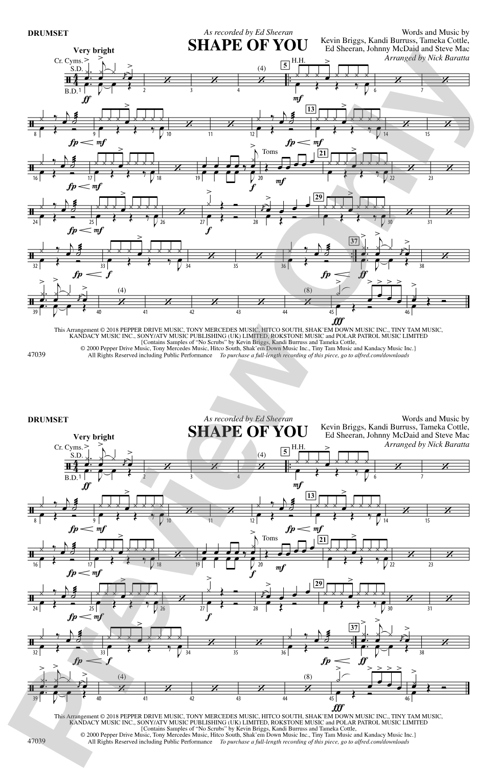 Shape of You: Drums