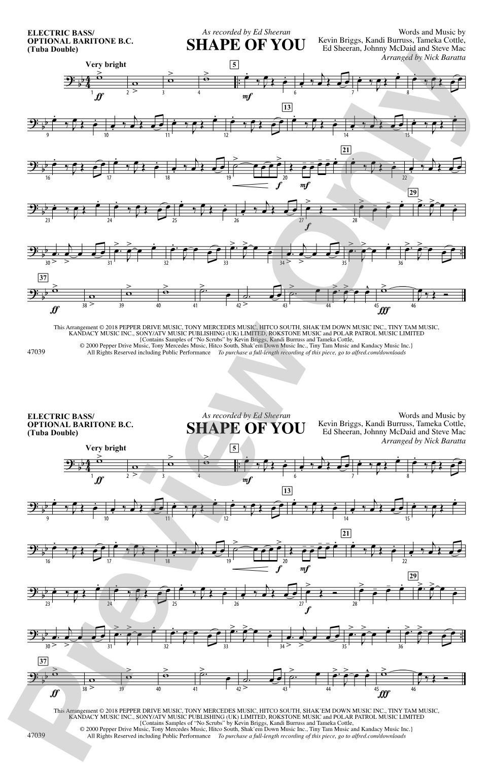 Shape of You: Electric Bass