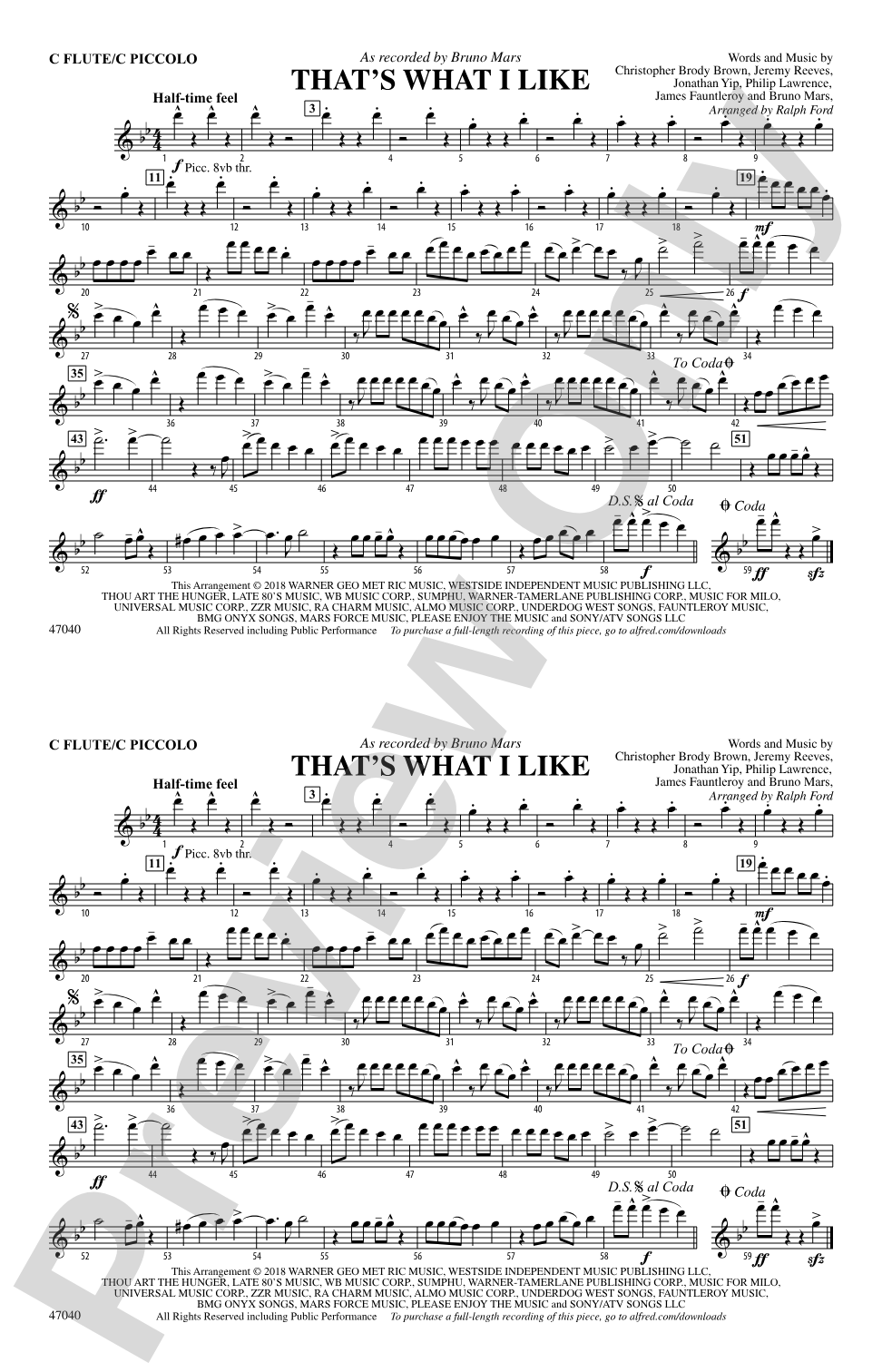 That's What I Like: Flute