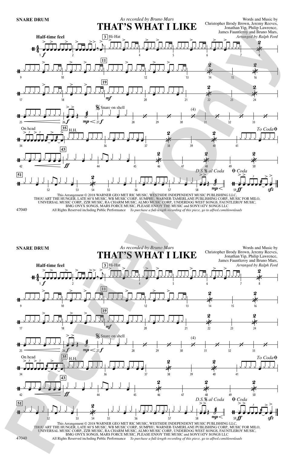 That's What I Like: Snare Drum