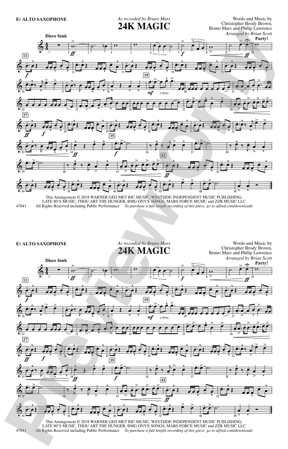 24K Magic: E-flat Alto Saxophone