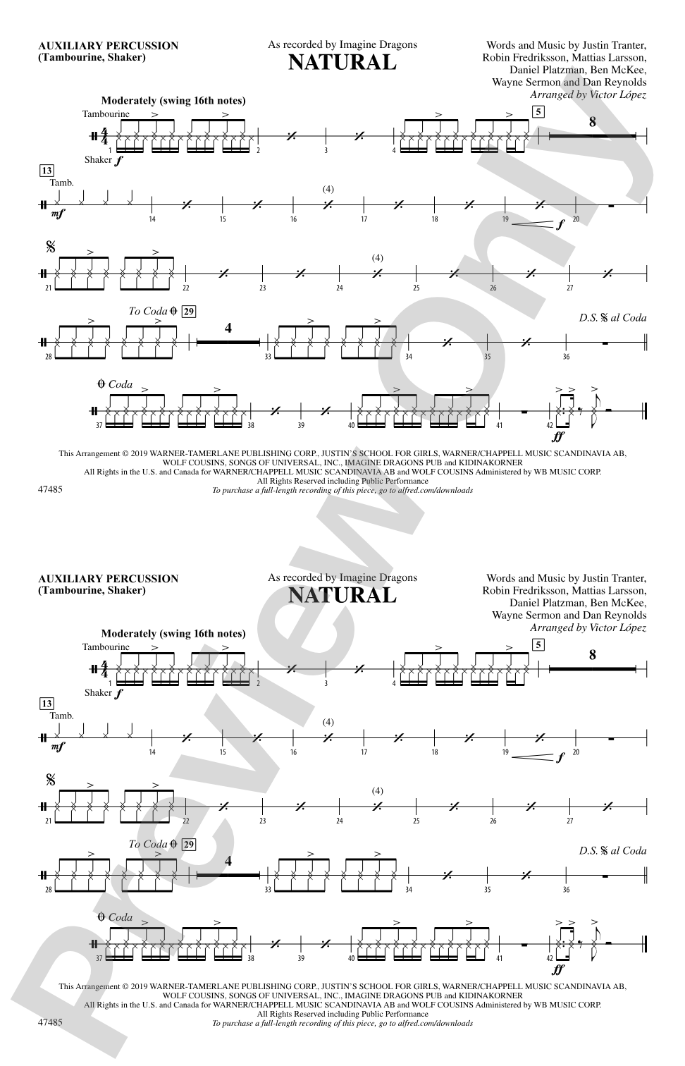 Natural: Auxiliary Percussion