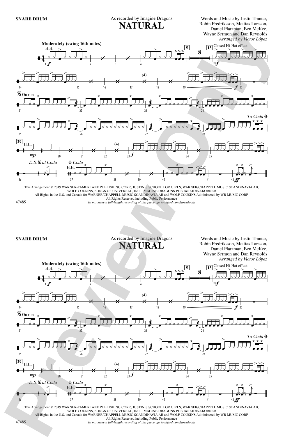 Natural: Snare Drum