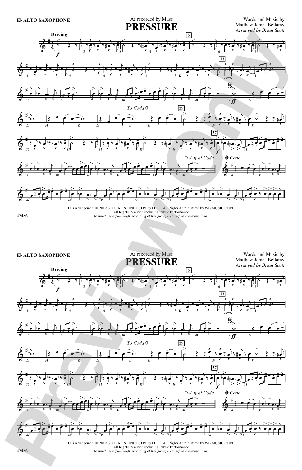 Pressure: E-flat Alto Saxophone