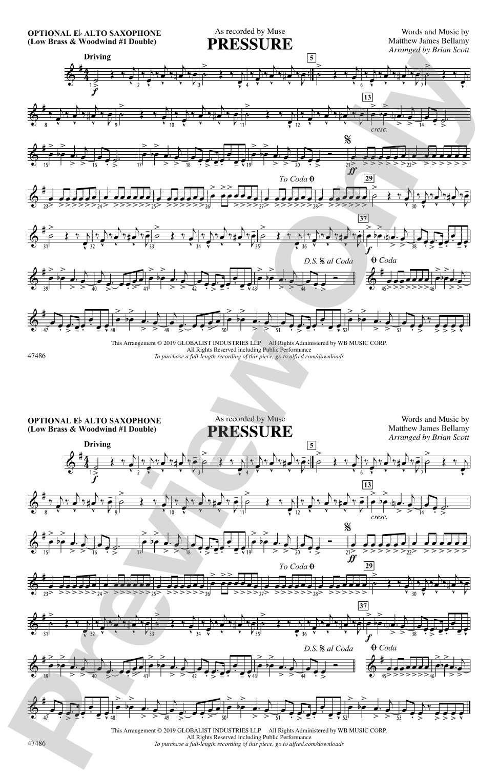 Pressure: Optional Alto Sax