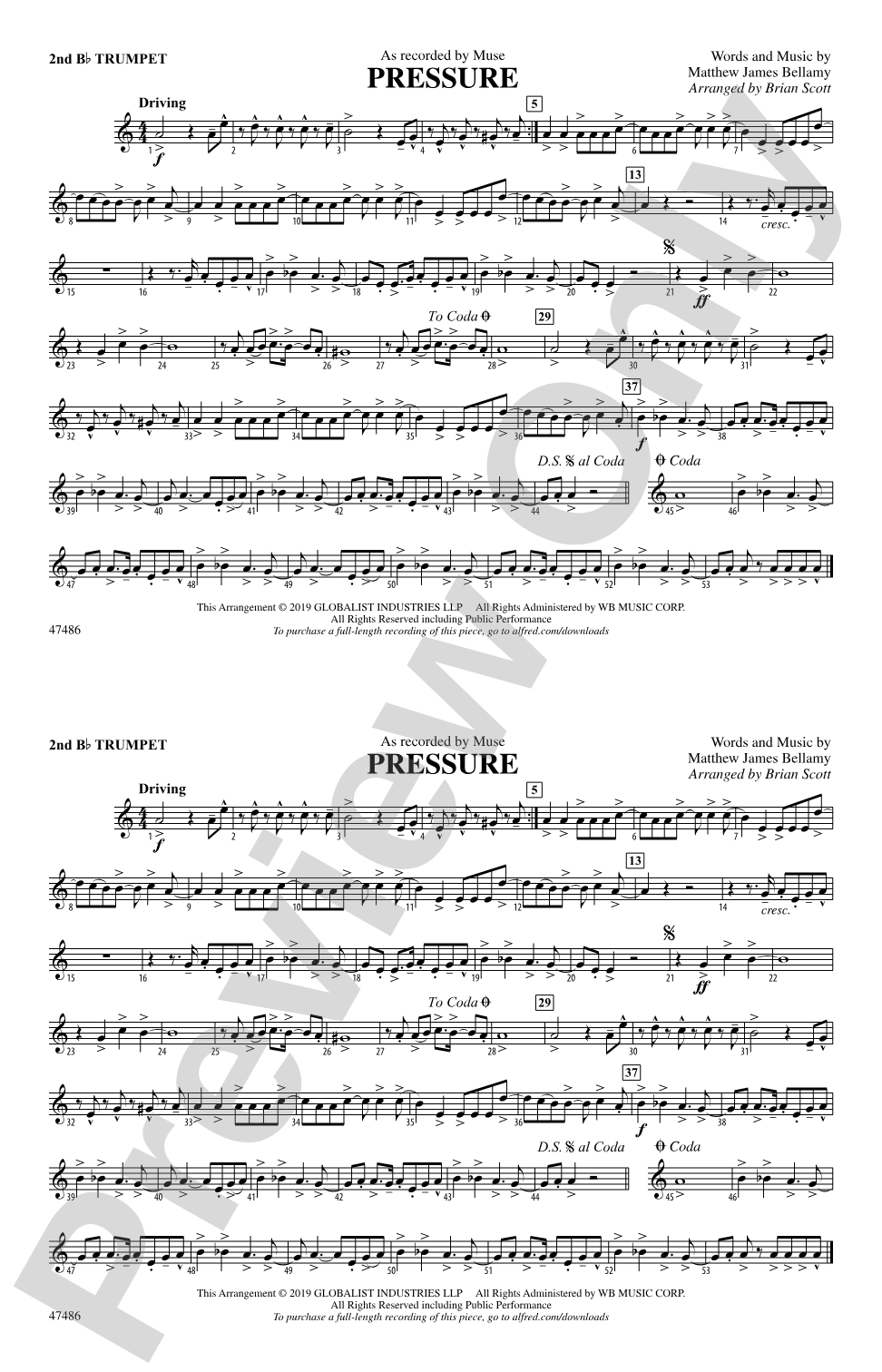 Pressure: 2nd B-flat Trumpet