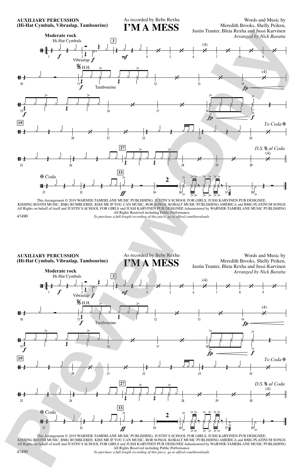 I'm a Mess: Auxiliary Percussion