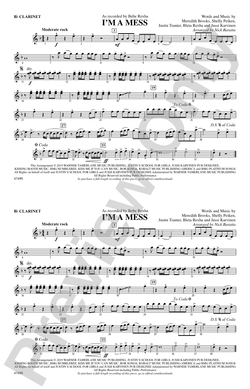 I'm a Mess: 1st B-flat Clarinet