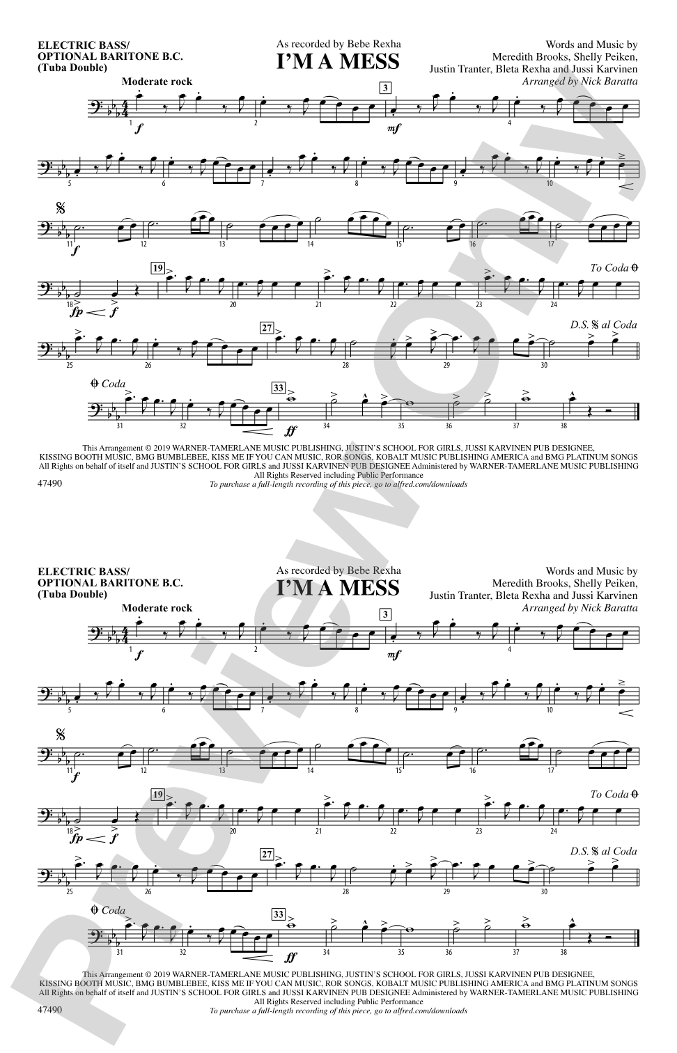 I'm a Mess: Electric Bass