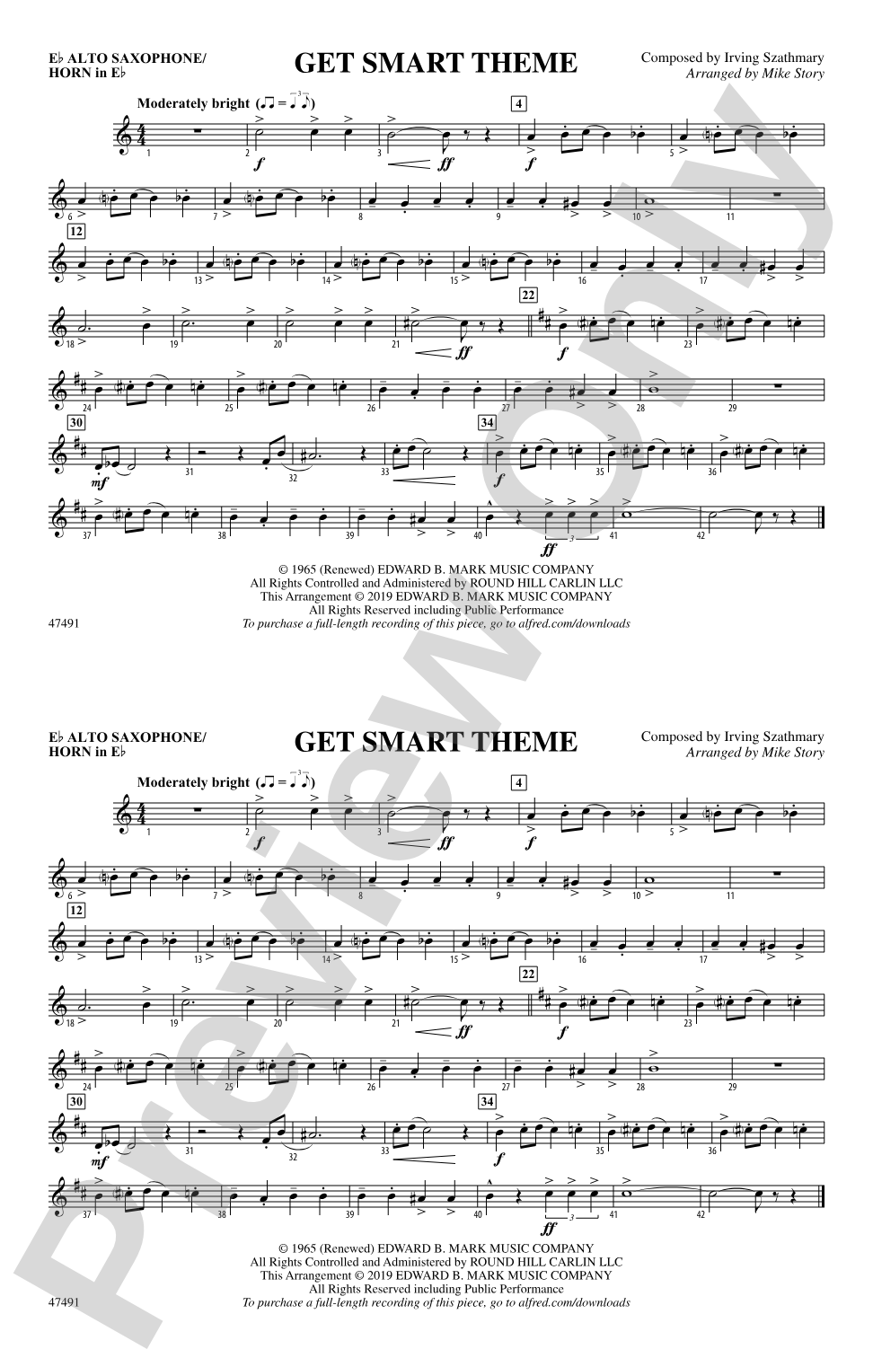 Get Smart Theme: E-flat Alto Saxophone