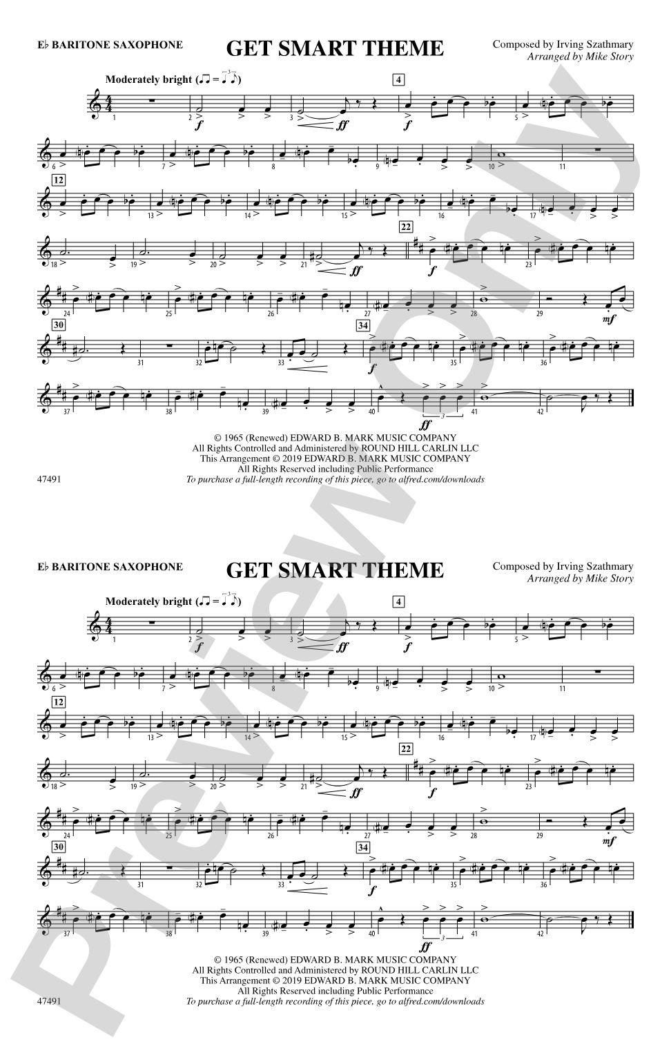 Get Smart Theme: E-flat Baritone Saxophone