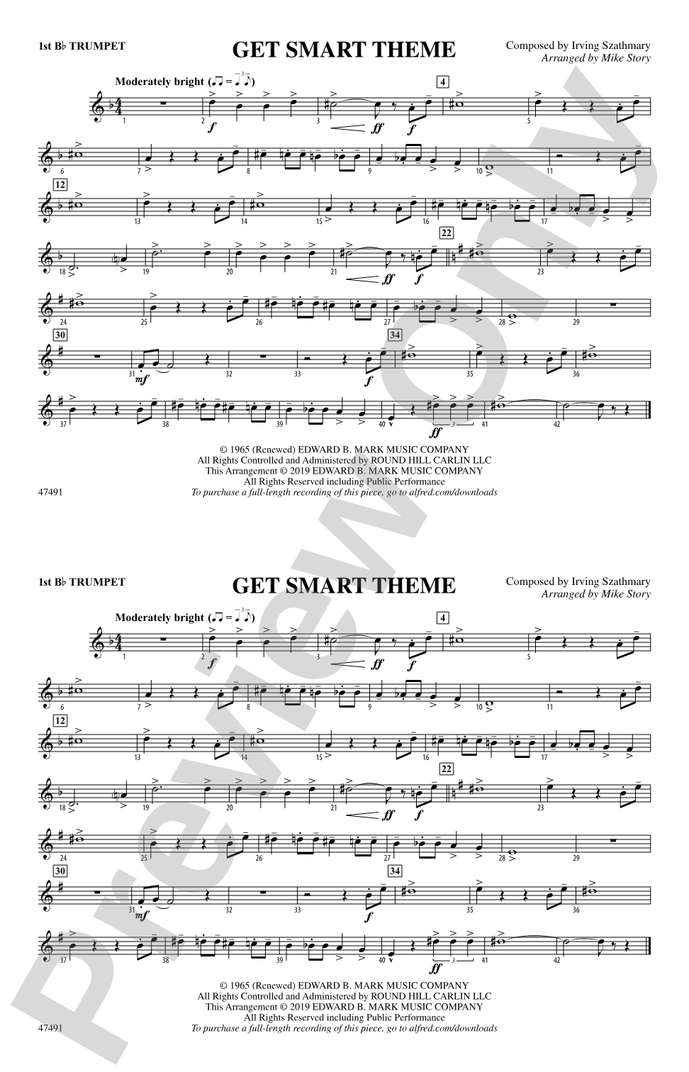 Get Smart Theme: 1st B-flat Trumpet