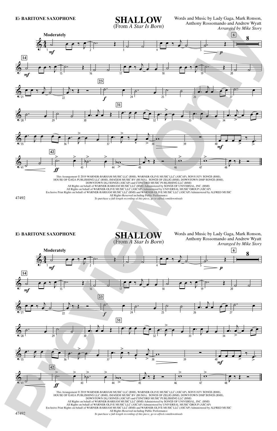 Shallow: E-flat Baritone Saxophone