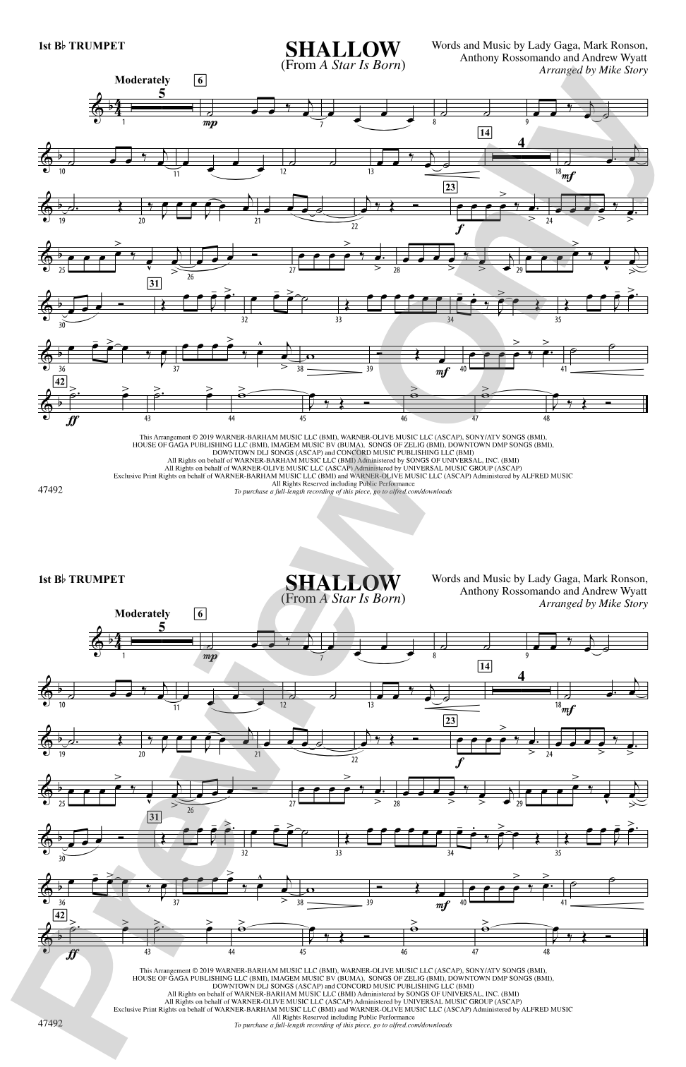 Shallow: 1st B-flat Trumpet