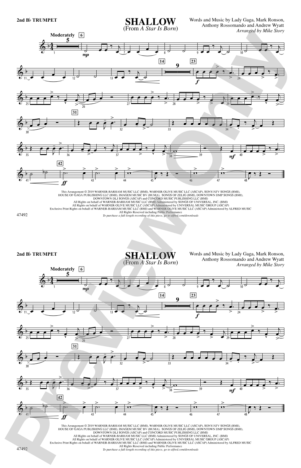 Shallow: 2nd B-flat Trumpet