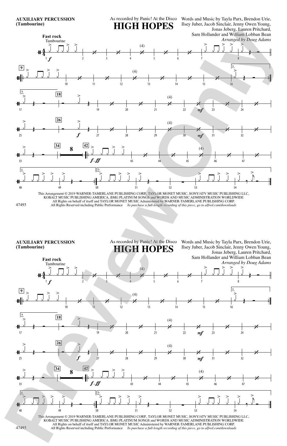 High Hopes: Auxiliary Percussion