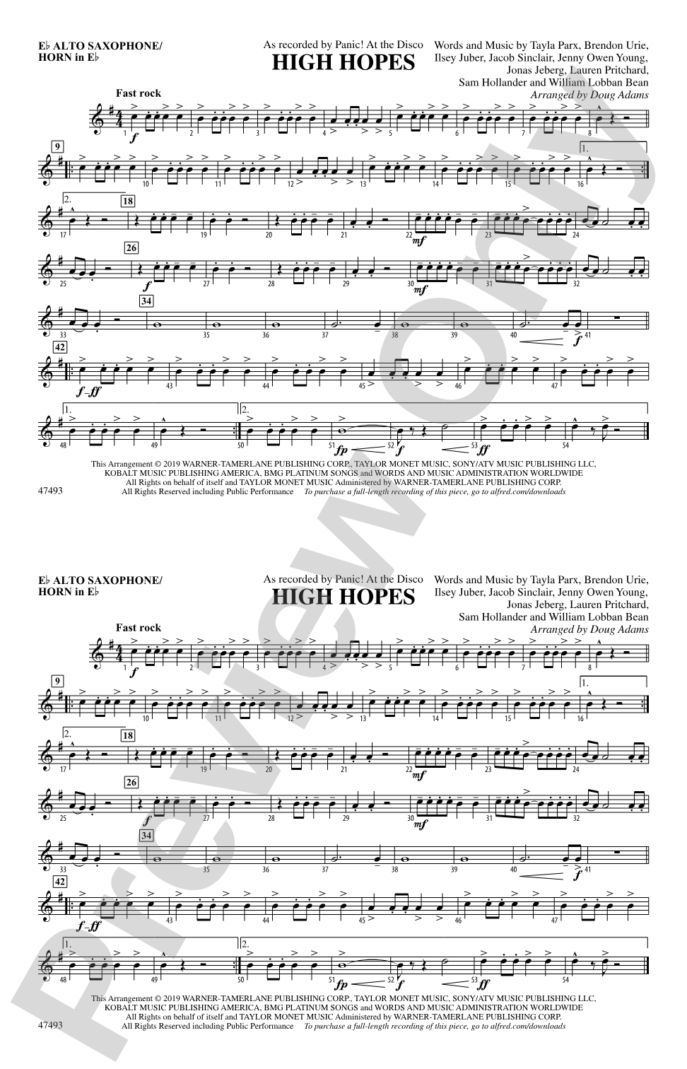 High Hopes: E-flat Alto Saxophone
