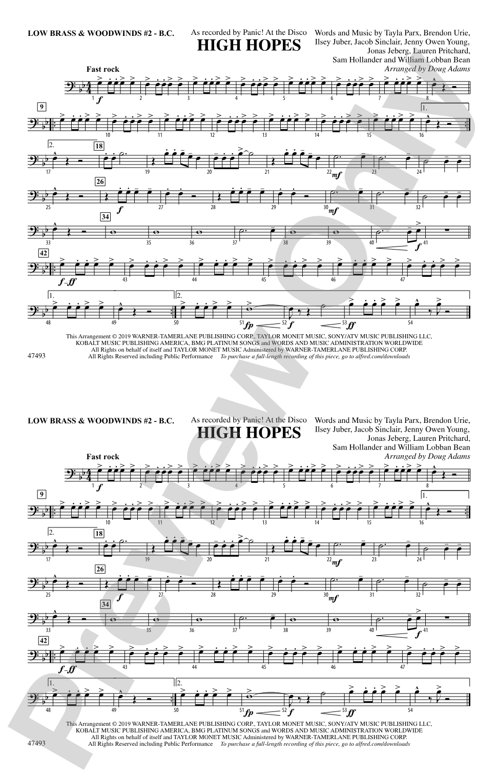 High Hopes: Low Brass & Woodwinds #2 - Bass Clef