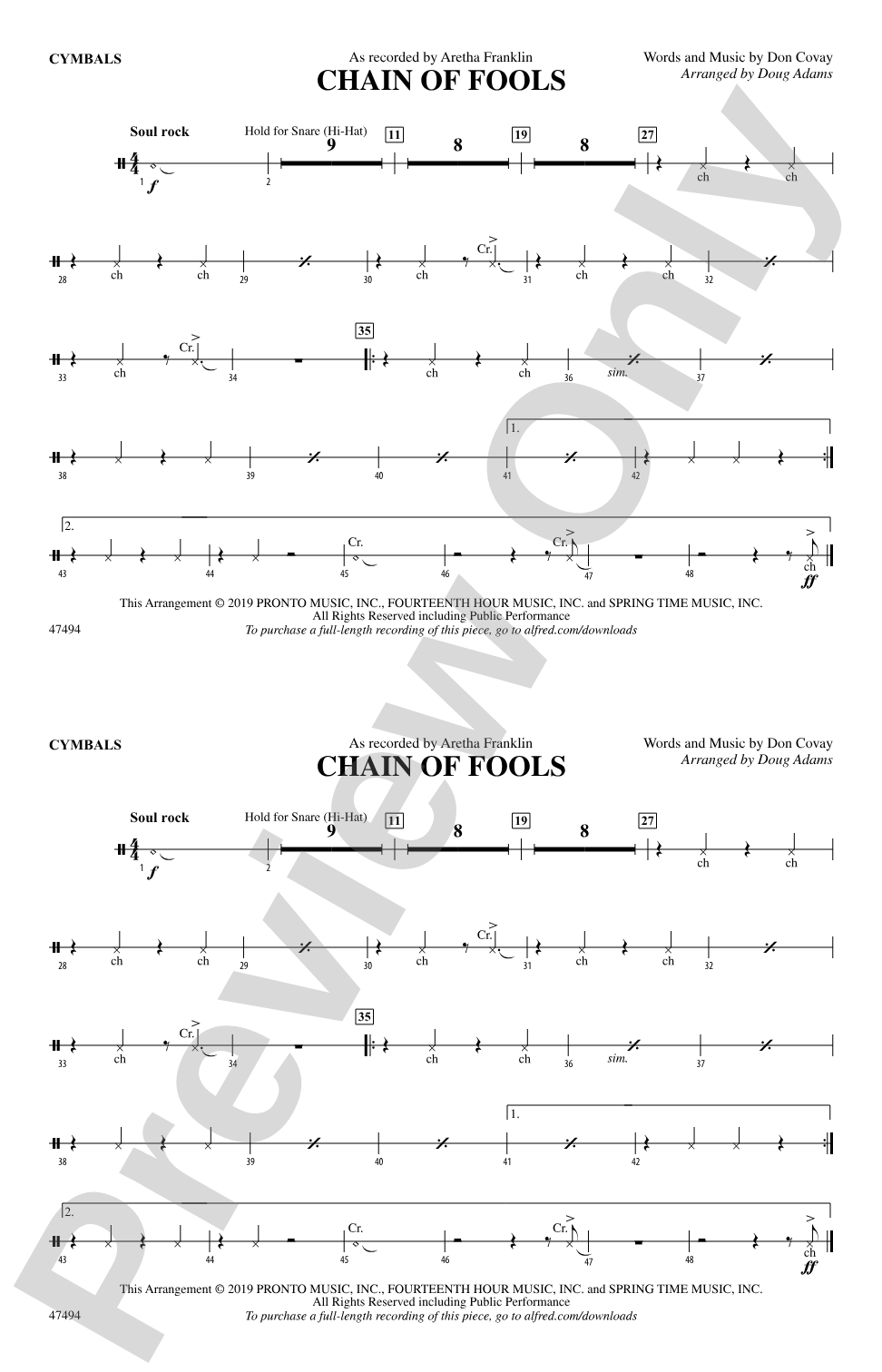 Chain of Fools: Cymbals