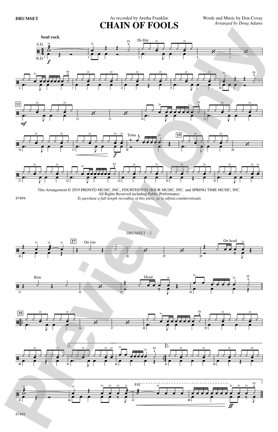 Chain of Fools: Drums