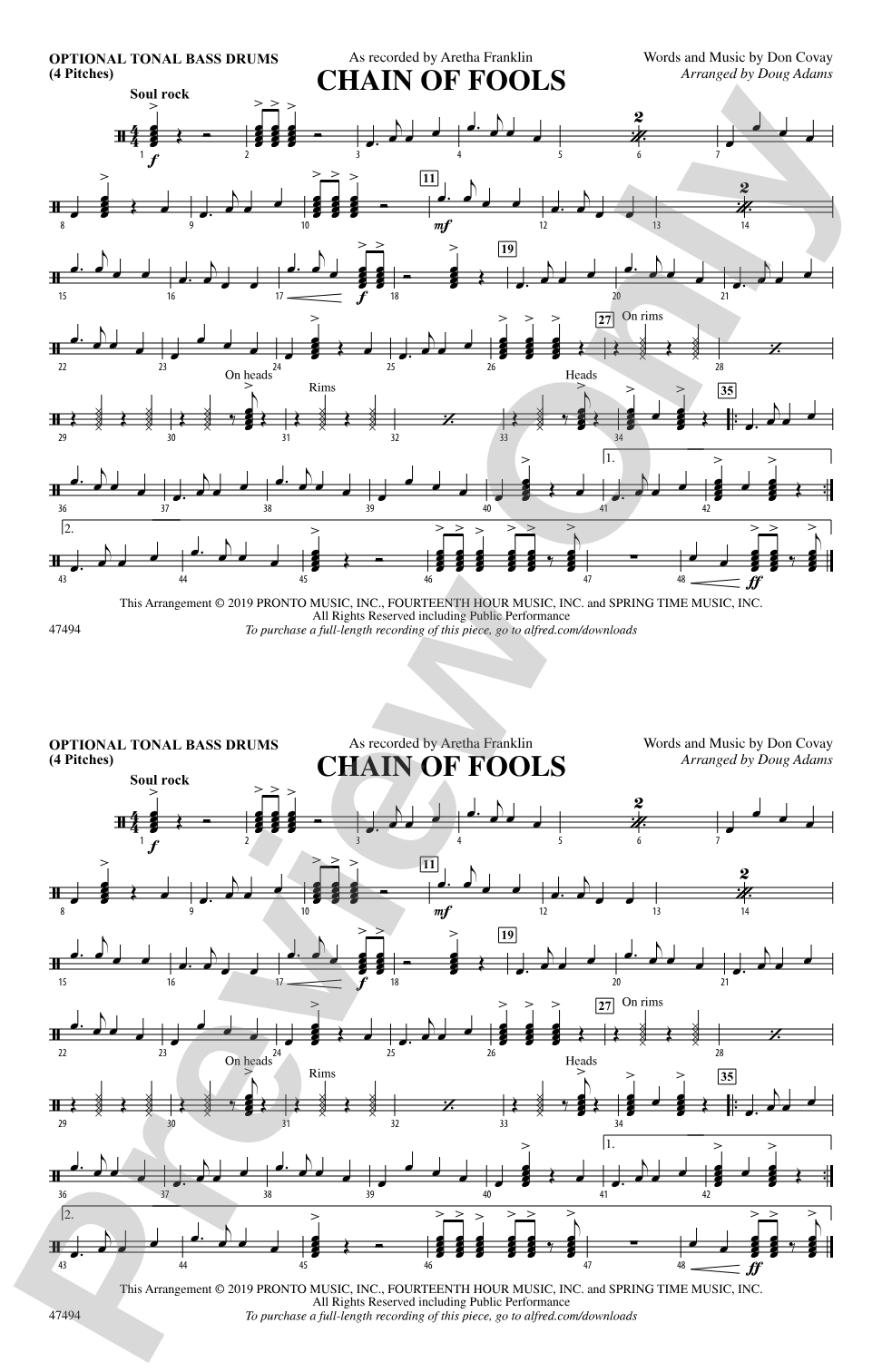 Chain of Fools: Tonal Bass Drum