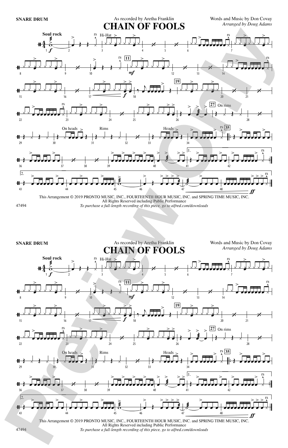Chain of Fools: Snare Drum