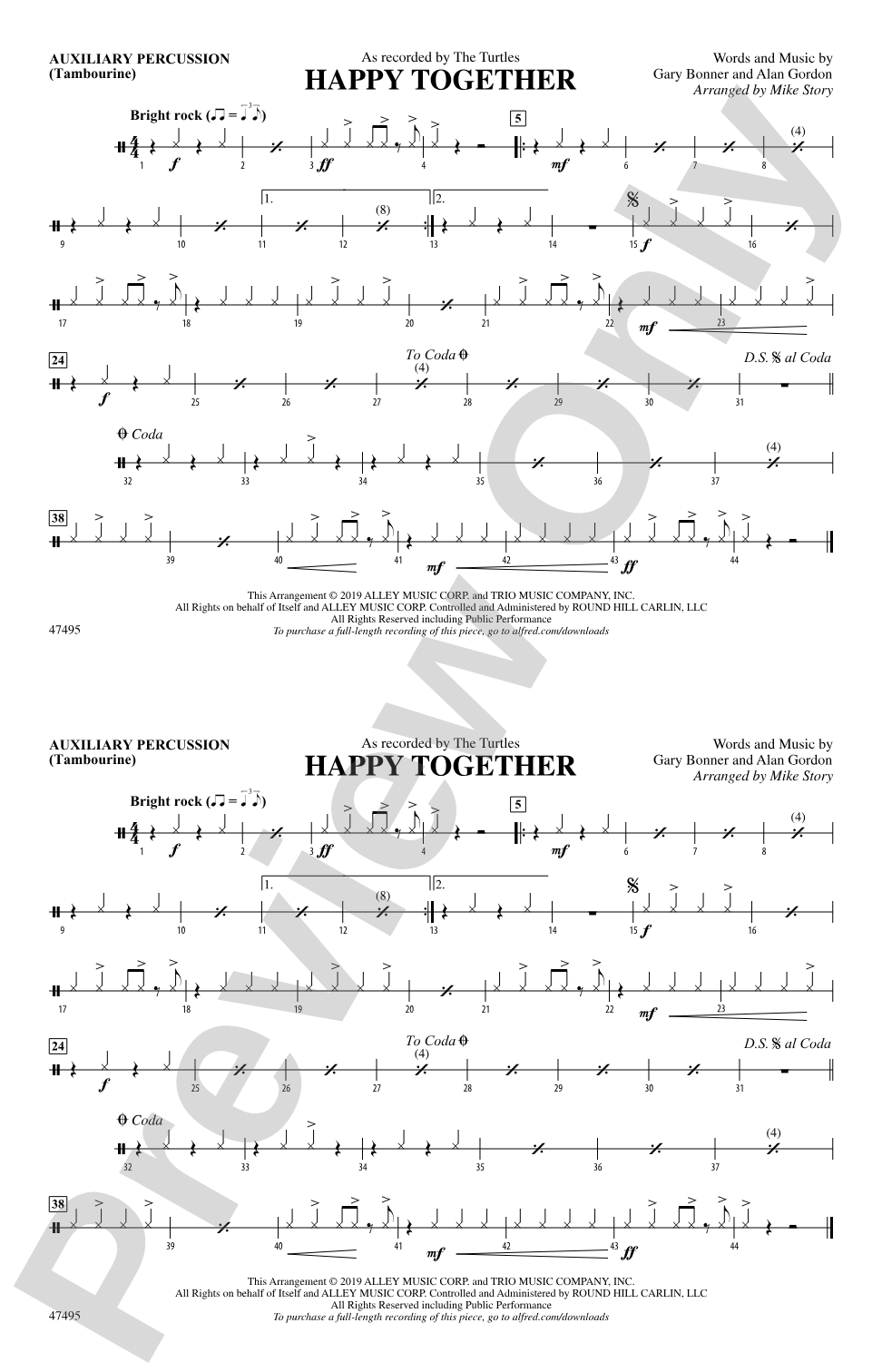 Happy Together: Auxiliary Percussion