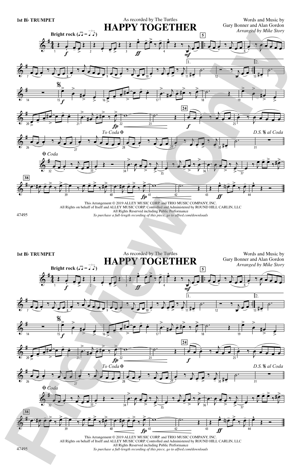 Happy Together: 1st B-flat Trumpet