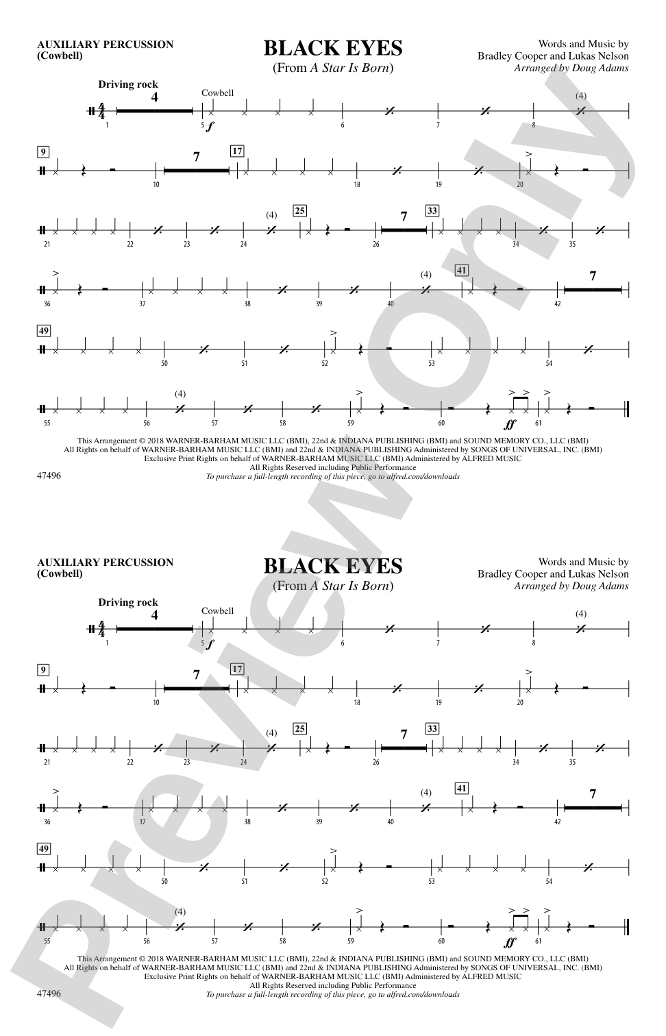 Black Eyes: Auxiliary Percussion