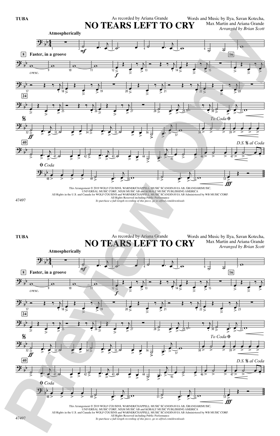 No Tears Left to Cry: Tuba