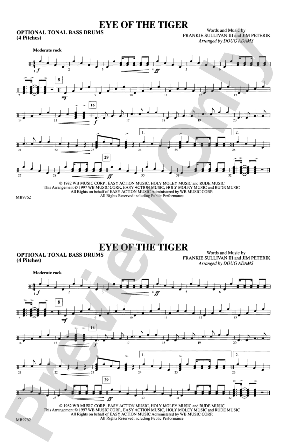 Eye of the Tiger: Tonal Bass Drum