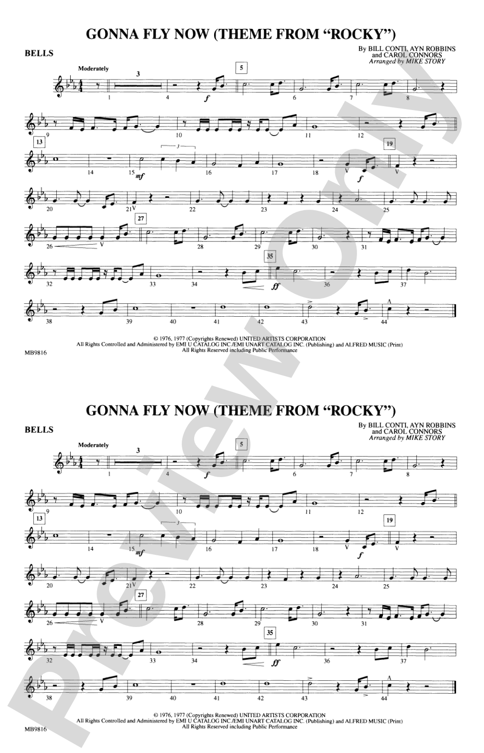 Gonna Fly Now (Theme from Rocky): Bells