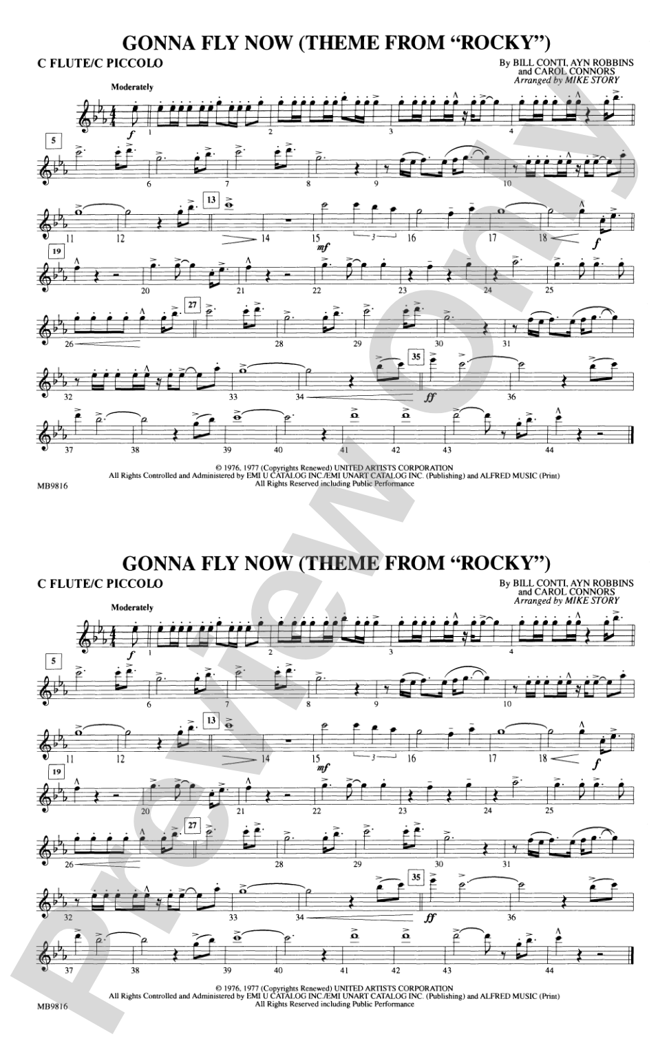 Gonna Fly Now (Theme from Rocky): Flute