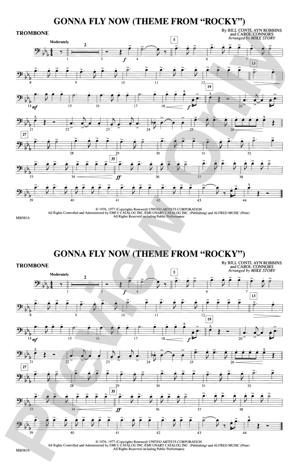 Gonna Fly Now (Theme from Rocky): 1st Trombone