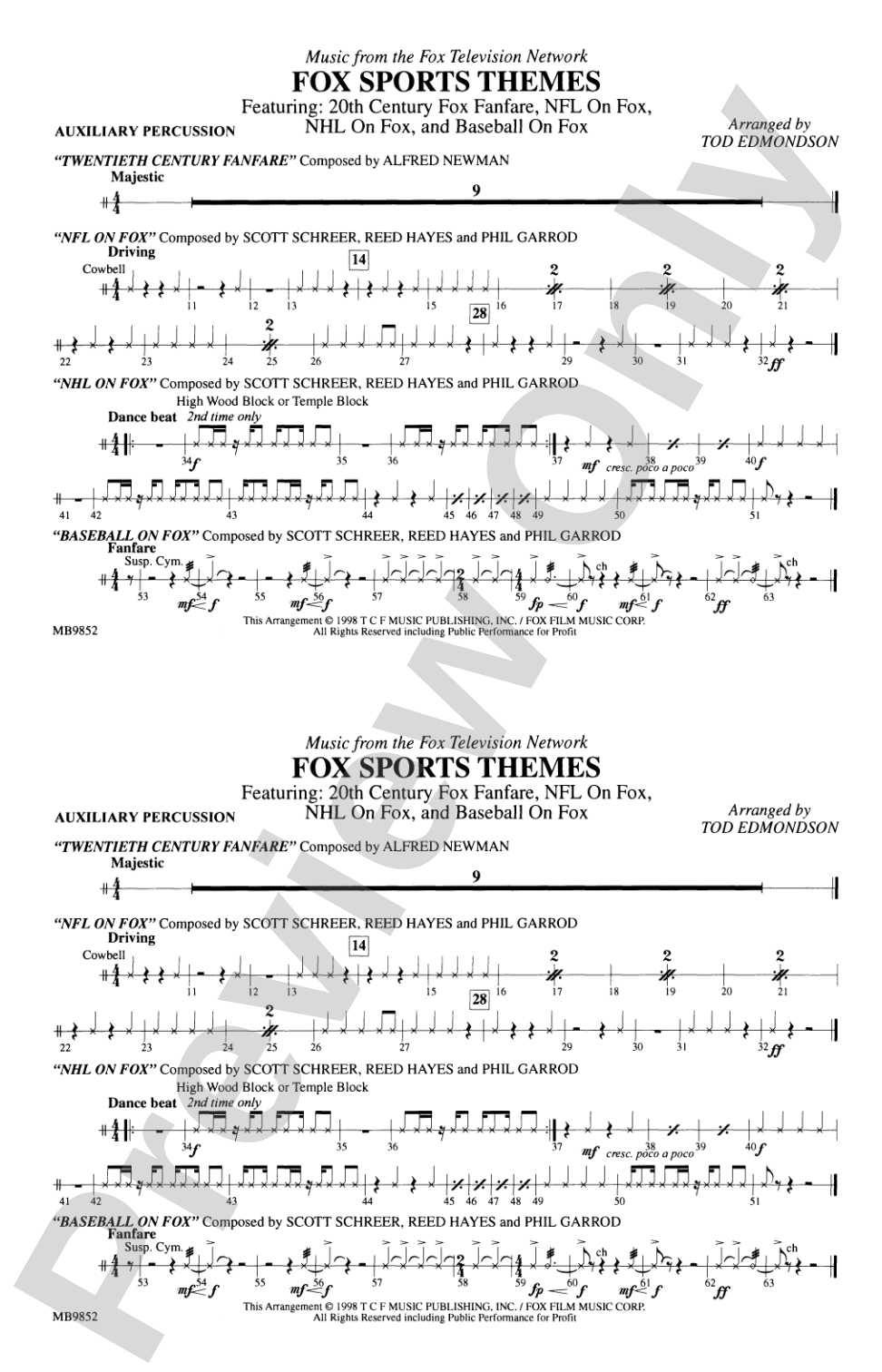 Fox Sports Themes: Auxiliary Percussion