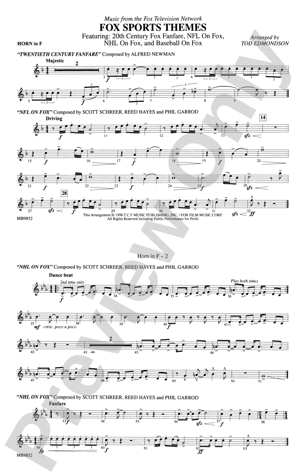 Fox Sports Themes: 1st F Horn